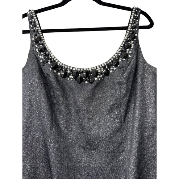 CARMEN MARC Women Valvo Jewel Embellishment Sheath Dress 8 - Picture 6 of 6